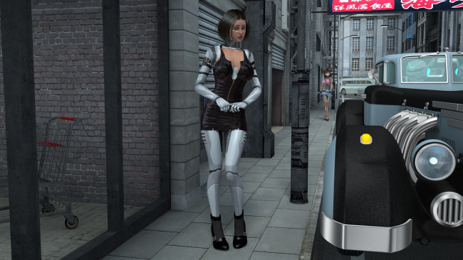 Обои картинки фото 3д графика, фантазия , fantasy, фон, взгляд, девушка