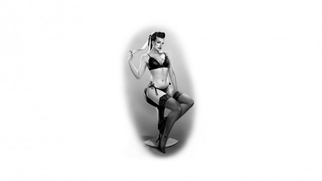 Обои картинки фото рисованное, люди, чулки, взгляд, фон, девушка