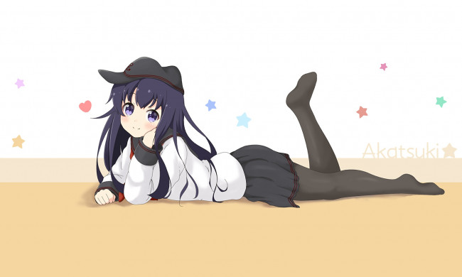 Обои картинки фото аниме, kantai collection, фон, взгляд, девушка