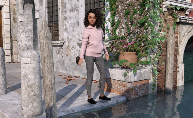 Обои картинки фото 3д графика, люди , people, девушка, фон, взгляд