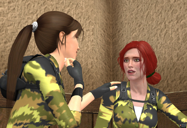 Обои картинки фото 3д графика, армия , military, взгляд, девушки, фон, униформа