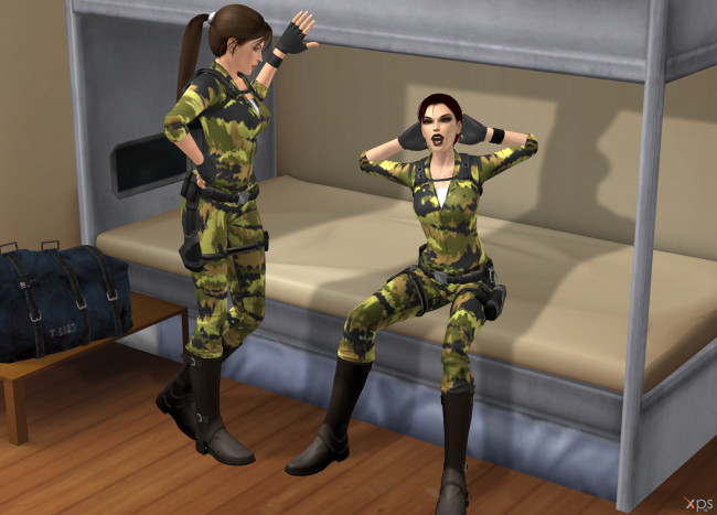 Обои картинки фото 3д графика, армия , military, девушки, униформа, фон, взгляд