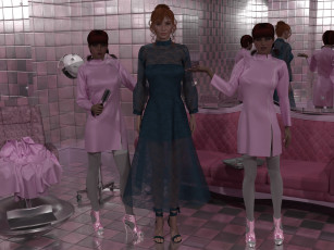 Картинка 3д+графика люди+ people девушки фон взгляд