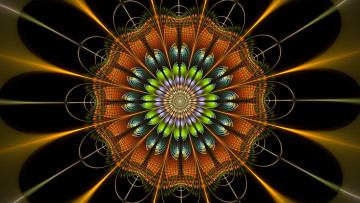 Картинка 3д+графика фракталы+ fractal цвет фон узор