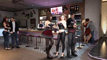 Картинка 3д+графика люди+ people фон взгляд девушки