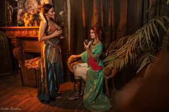 Картинка девушки екатерина+семадени трисс меригольд косплей филиппа ведьмы разговор бокалы