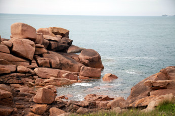 Картинка бретань франция природа побережье