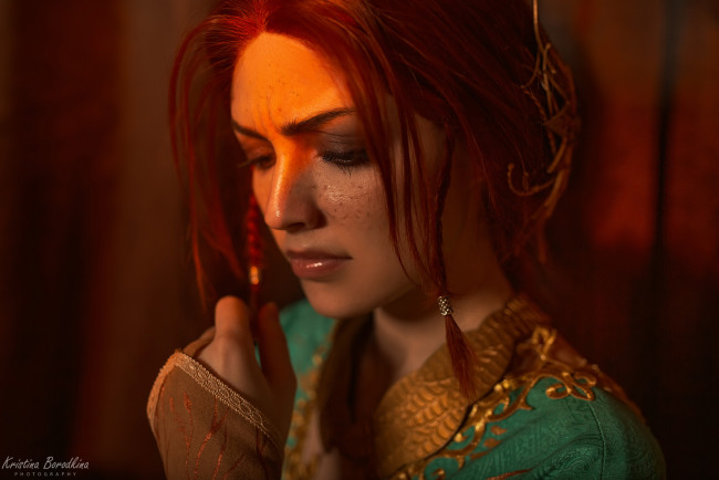 Обои картинки фото девушки, екатерина семадени, трисс, меригольд, косплей, лицо, рыжая