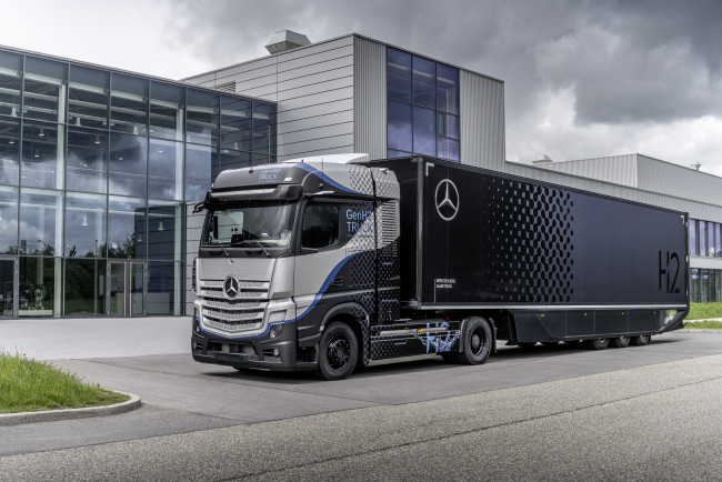 Обои картинки фото mercedes-benz gen-h2 truck 2021, автомобили, mercedes trucks, mercedes, benz, gen, h2, truck, 2021
