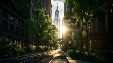 Картинка рисованное города нейросети графика нейроарт ai art нейронные сети рисунки нейро искусство нью-йорк