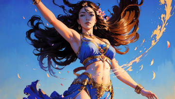 Картинка фэнтези девушки нейросети графика нейроарт ai art нейронные сети рисунки нейро искусство