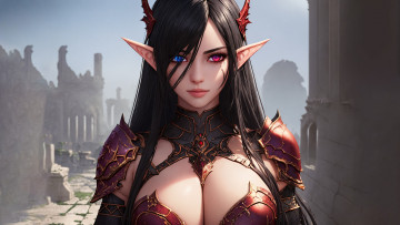 Картинка фэнтези эльфы нейросети графика нейроарт ai art нейронные сети рисунки нейро искусство