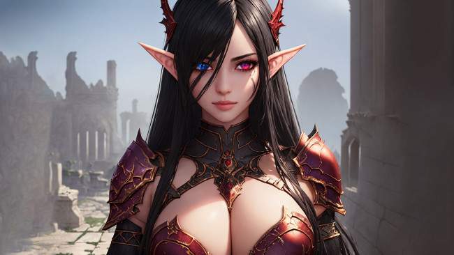 Обои картинки фото фэнтези, эльфы, нейросети, графика, нейроарт, ai, art, нейронные, сети, рисунки, нейро, искусство