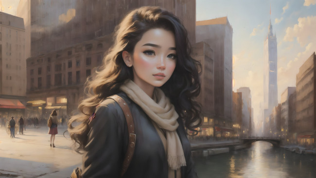 Обои картинки фото аниме, город,  улицы,  интерьер,  здания, нейросети, графика, нейроарт, ai, art, нейронные, сети, рисунки, нейро, искусство