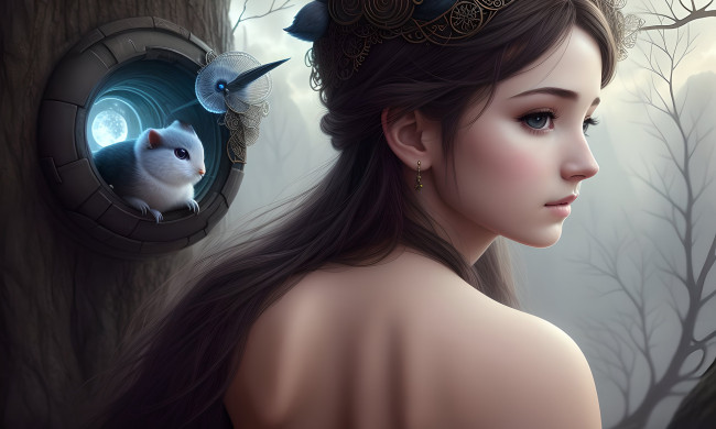 Обои картинки фото фэнтези, девушки, нейросети, графика, нейроарт, ai, art, нейронные, сети, рисунки, нейро, искусство