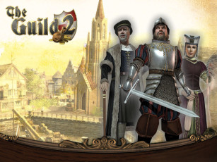 обоя видео игры, the guild 2, персонажи, город