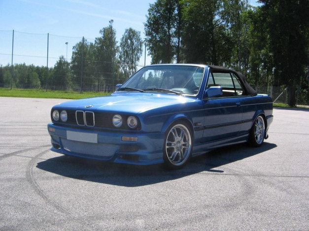 Обои картинки фото bmw, 325, e30, cabrio, автомобили