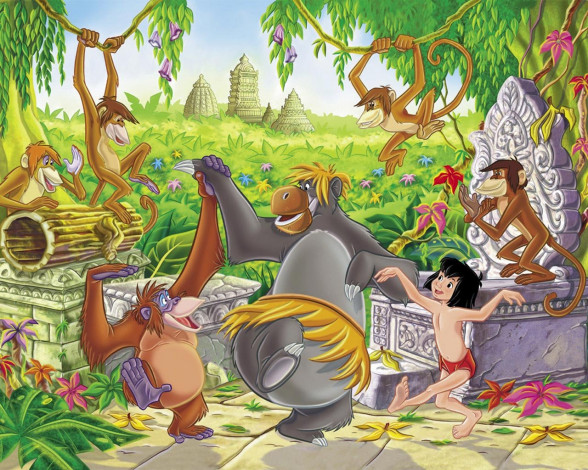 Обои картинки фото мультфильмы, the, jungle, book