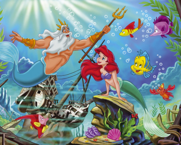 Обои картинки фото мультфильмы, the, little, mermaid