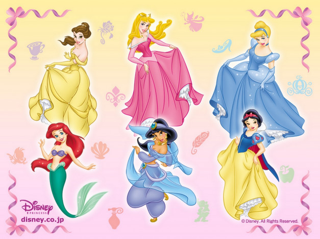 Обои картинки фото мультфильмы, disney`s, princess