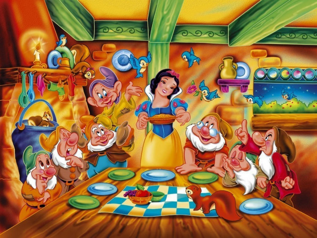 Обои картинки фото мультфильмы, snow, white, and, the, seven, dwarfs