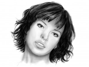 Картинка milla jovovich рисованные люди