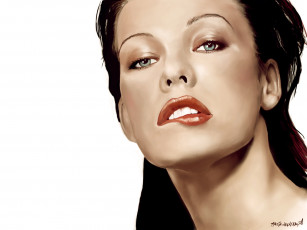 Картинка milla jovovich рисованные люди