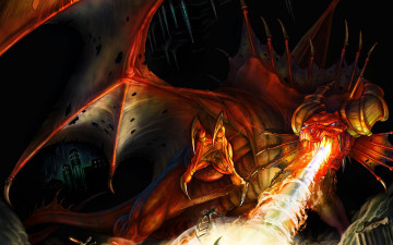 Картинка фэнтези драконы огонь