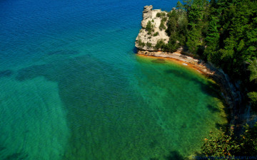 Картинка miners castle природа побережье бухта изумрудная море скалы