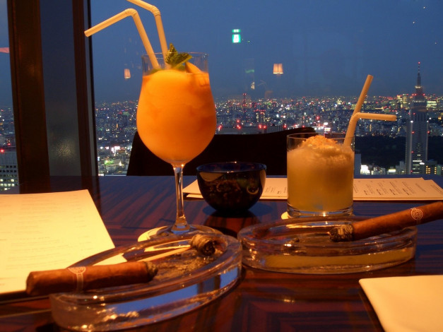 Обои картинки фото еда, напитки, коктейль, сигары, коктейли