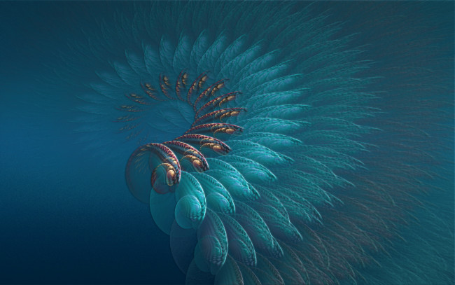 Обои картинки фото gradation, 3д, графика, fractal, фракталы, узор, голубой, фон