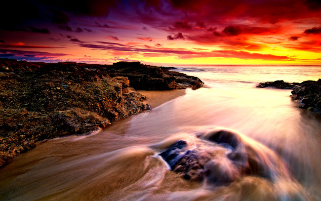 Обои картинки фото ocean, flow, природа, побережье, пролив, поток, море, краски