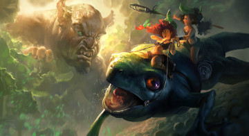 Картинка фэнтези существа наездницы