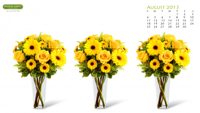 Обои картинки фото календари, фэнтези, букеты, розы, герберы