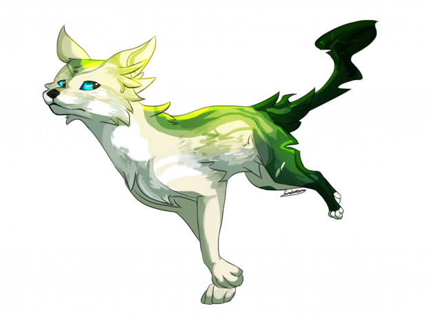 Обои картинки фото рисованные, животные,  сказочные,  мифические, животное, белый, фон