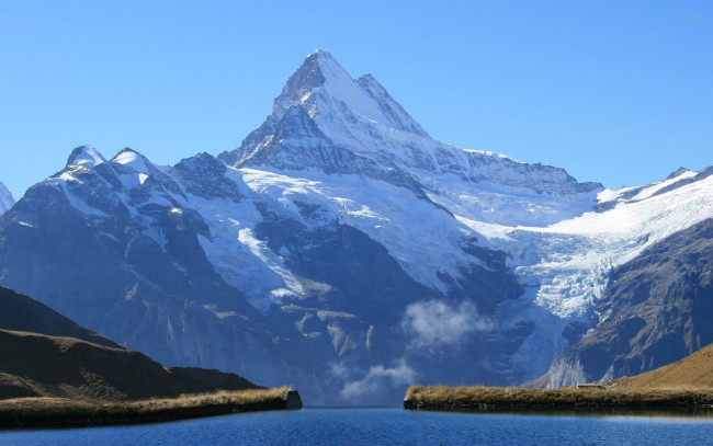 Обои картинки фото природа, горы, снег, вершина