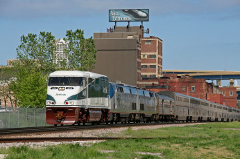 Картинка техника поезда состав локомотив рельсы дорога железная