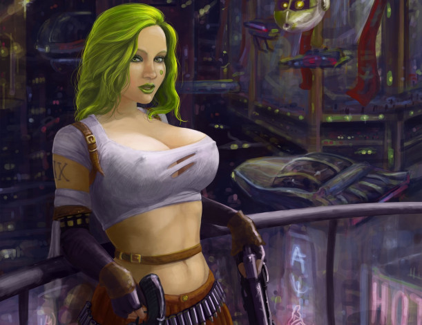 Обои картинки фото фэнтези, девушки, фон, взгляд, девушка