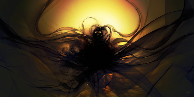 Обои картинки фото фэнтези, нежить, neville, dsouza, арт, человек, субстанция, глаза, фигура