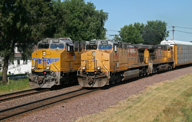 Обои картинки фото техника, поезда, локомотив, рельсы, дорога, железная, состав