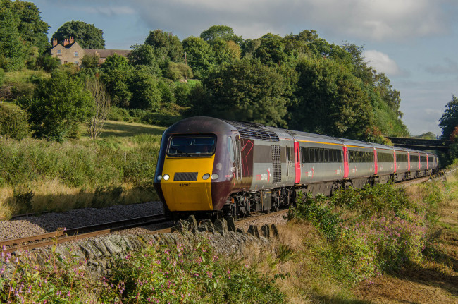 Обои картинки фото техника, поезда, состав, локомотив, рельсы, дорога, железная