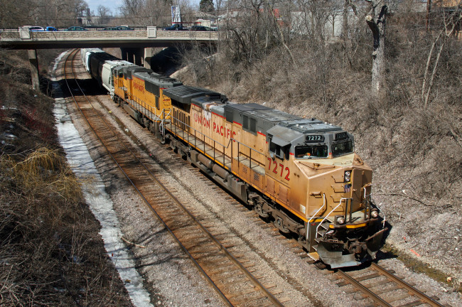 Обои картинки фото техника, поезда, состав, локомотив, рельсы, дорога, железная