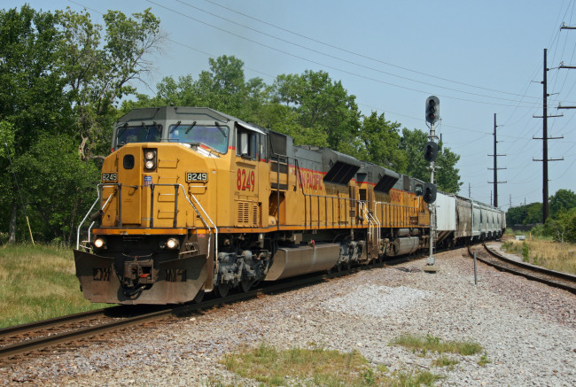 Обои картинки фото техника, поезда, состав, локомотив, рельсы, дорога, железная