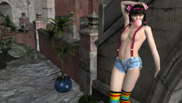 Картинка 3д+графика люди+ people девушка взгляд фон