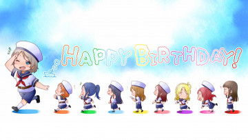 Картинка аниме love+live +school+idol+project фон взгляд девушка