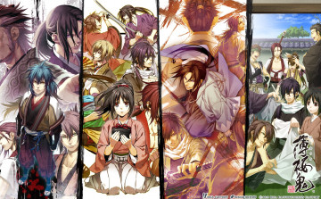 Картинка аниме hakuoki парни самураи