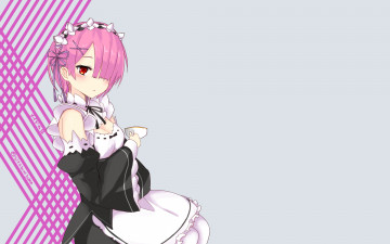 Картинка аниме re +zero+kara+hajimeru+isekai+seikatsu рам