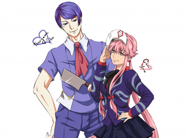 Обои картинки фото аниме, оружие,  техника,  технологии, двое