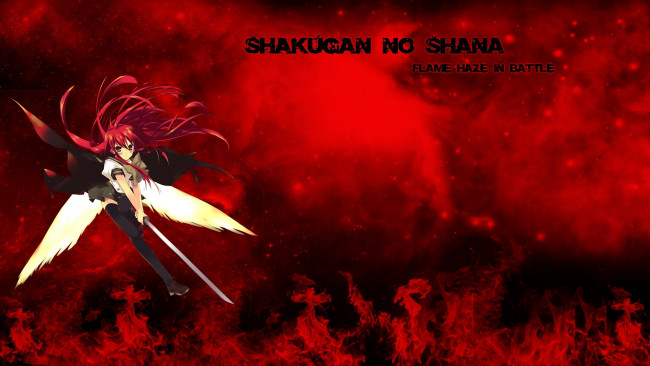 Обои картинки фото аниме, shakugan no shana, девочка, меч