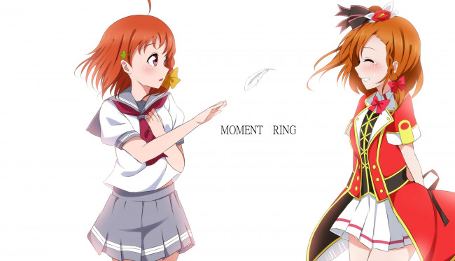 Обои картинки фото аниме, love live,  school idol project, взгляд, девушки, фон